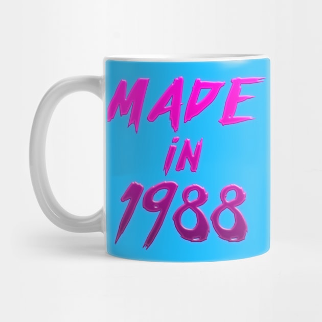 Made In 1988 - Birthday Typography Gift by DankFutura
